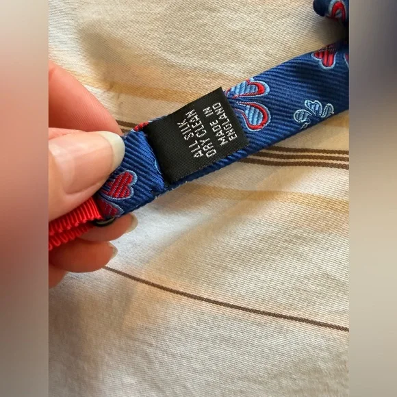 Turnbull & Asser Pre-Tied Bow Tie - Blue & Red Floral - Picture 3 of 5